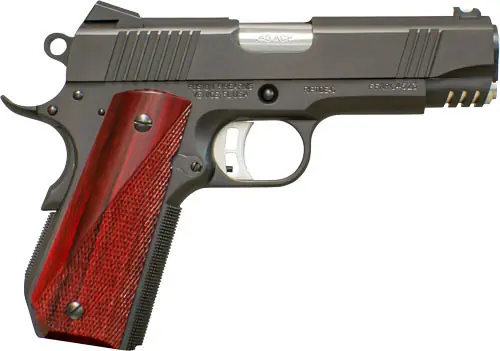 Fusion 1911 Riptide C 9mm Pistol with 4.25" Barrel and 9-Round Capacity, Blued Finish, Red Cocobolo Grips