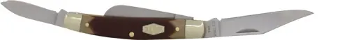 3-Blade 2.4" Stainless Steel Delrin Old Timer Middleman Knife