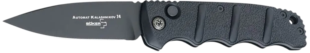Boker Kalashnikov Pocket Knife with 3.35" D2 Steel Blade and Black Aluminum Handle