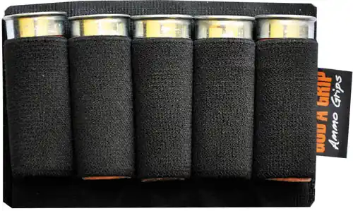 Black 5-Shotshell Holder with 3M God'a Grip Ammo Grip Standard