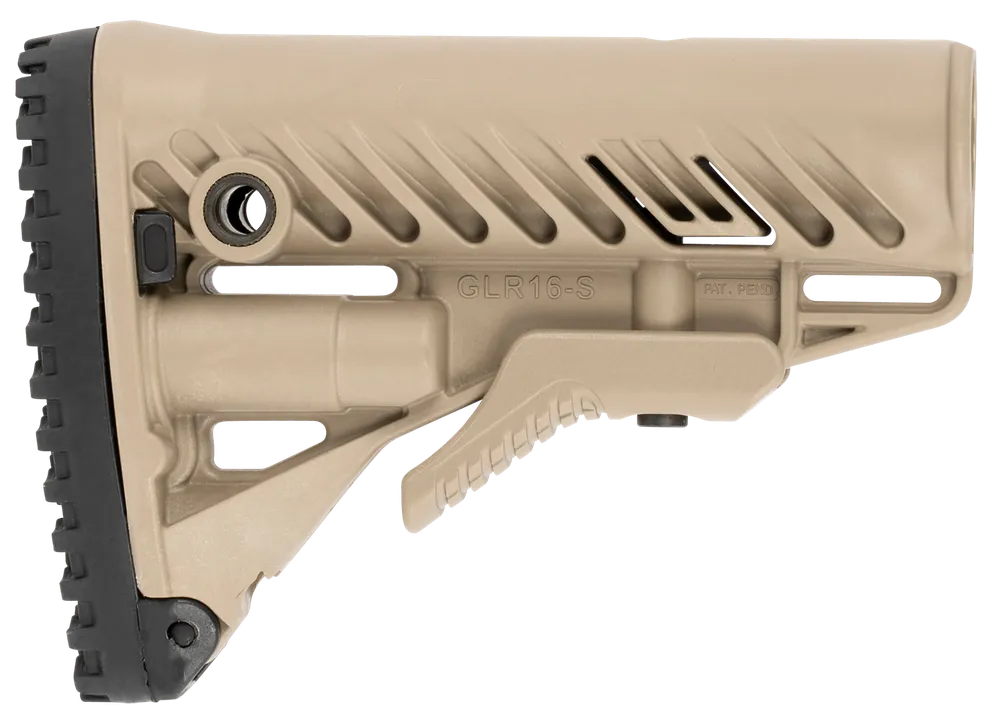 FAB Defense GLR-16 Buttstock for AR-15/M16 - Flat Dark Earth Polymer