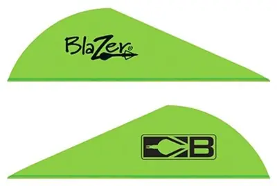 100 Pack of 2" Solid Neon Green Bohning Blazer Vanes