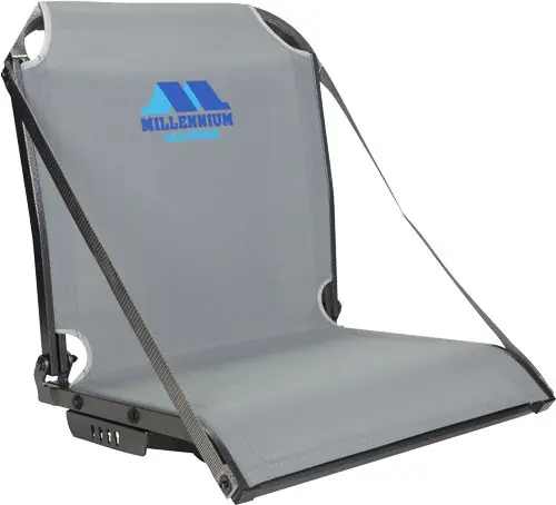 Gray Millennium B100 Boat Seat with Arm Rest Straps
