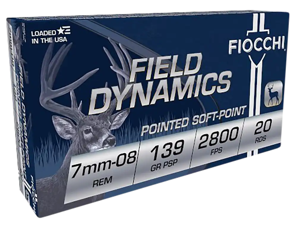 Fiocchi Field Dynamics 7mm-08 Rem 139gr PSP Ammo - 20 Rounds per Box