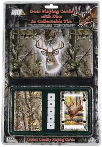 Whitetail Deer Themed River's Edge Cards & Dice Tin
