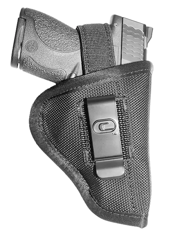 Crossfire Shooting Gear CRFTUSA1C3 Undercover IWB/OWB Holster for Compact 3-3.5" Barrel, Ambidextrous, Black Nylon