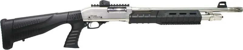 Nickel QD Pistol Grip Stock for Iver Johnson Pump 12GA 3" 18"