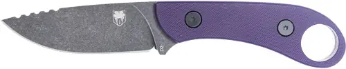 Tang Purple G10 with Kydex Sheath Cobratec D2 Skinner 3.75" Full