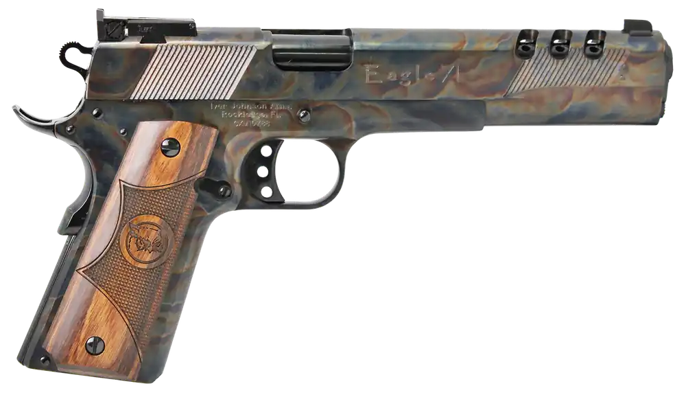 Iver Johnson Eagle XL 10mm Auto 6" Black Ported Barrel Pistol with Walnut Grip
