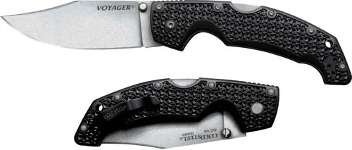 Cold Steel Large Voyager 4" Plain Edge Blade Clip Folder