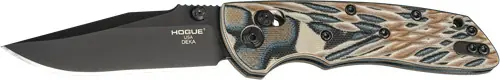 Hogue Deka 3.25" Clip Point Blade Folding Knife with G-Mascus FDE Handle