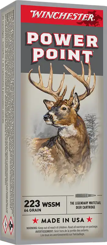 Winchester Ammo X223WSS1 Power-Point 223WSSM 64gr - 20 Rounds per Box, 10 Boxes per Case