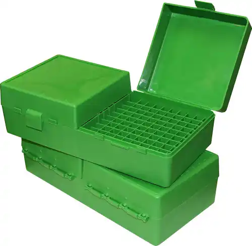 200-Round Flip Top Ammo Box for Small Rifle - Green MTM