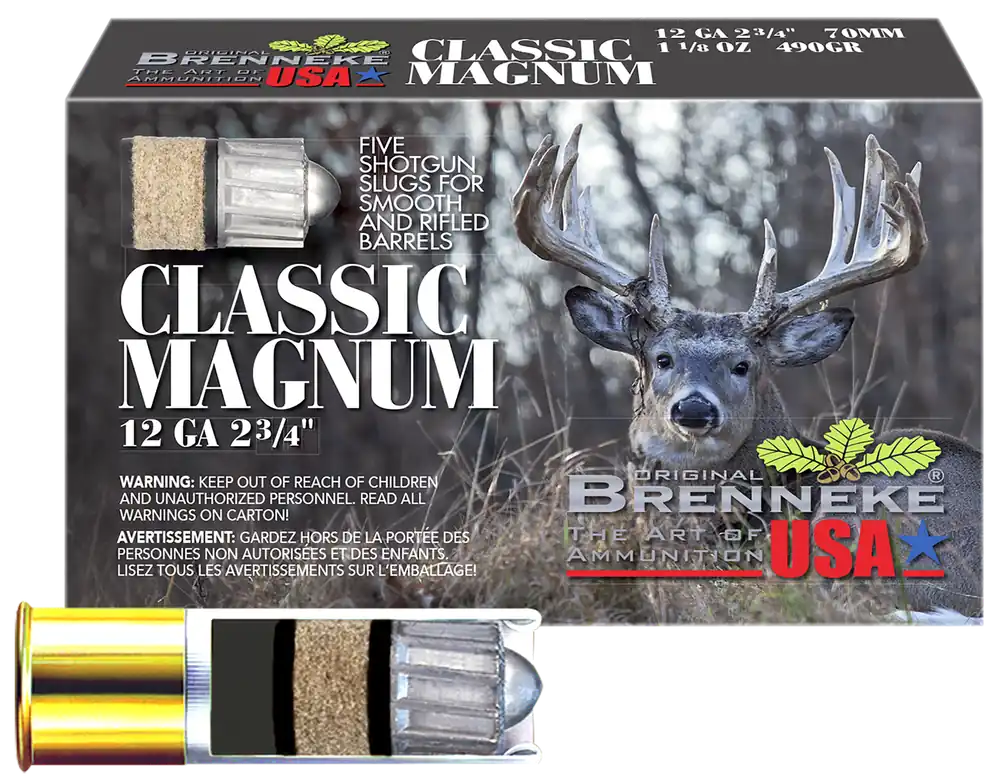 Brenneke Classic Magnum 12 Gauge Slug Shot - 5 Pack