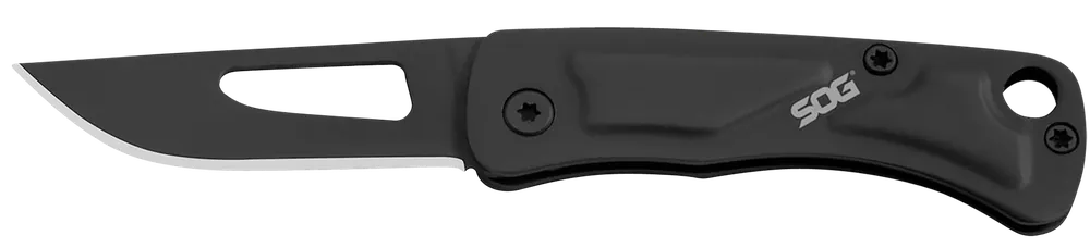 SOG Centi I Folding Knife with 1.40" Black Stainless Steel Blade and Handle