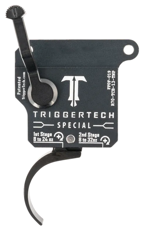 TriggerTech R70TCB13TNP Two-Stage Pro Curved Trigger for Remington 700 - 1-3.50 lbs Draw Weight, Matte Gray/Black Finish