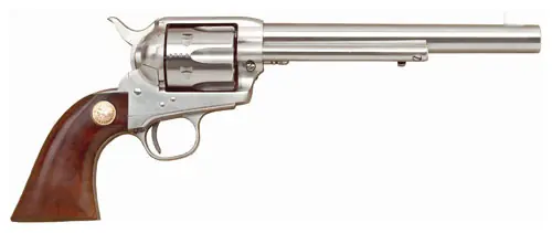 Cimarron P-Model 38SPL/357MAG 7.5" FS Stainless Walnut Revolver