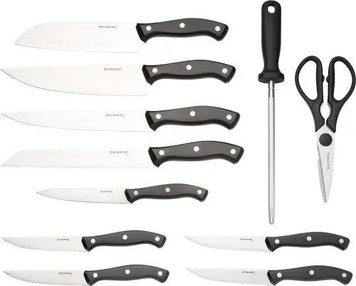 Butcher Block Browning Knife Kitchen Set with Accessories