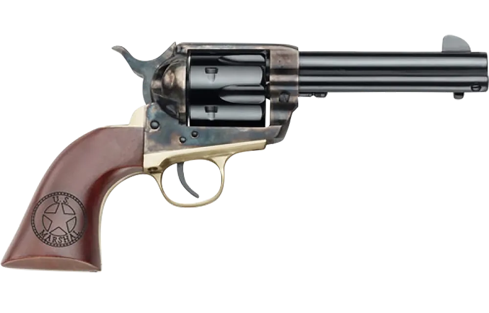 Pietta 1873 Great Western II U.S. Marshal Revolver, .45 Colt/.45 ACP, 4.75" Blued, Walnut Grip