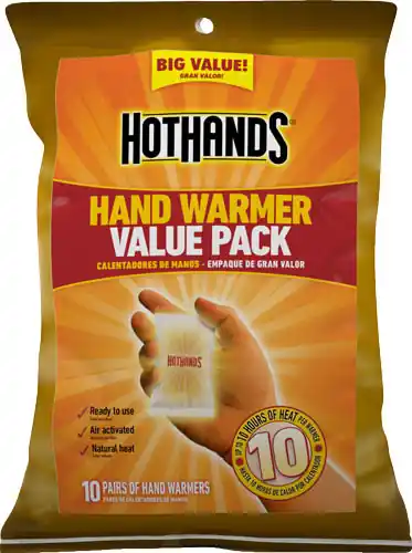 10-Pack Hand Warmers: 10 Pairs for 10 Hours of Heat