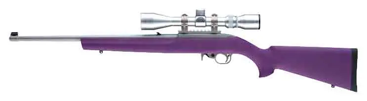 Ruger 10/22 with Purple Hogue Stock and Standard Weight Barrel