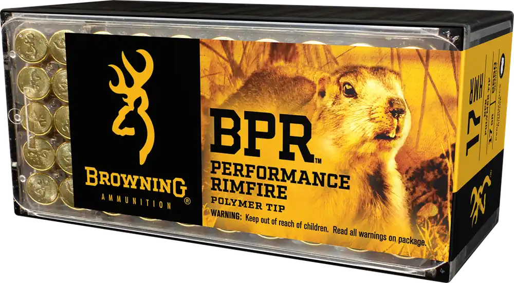 Browning BPR Performance Rimfire 17HMR 17gr Polymer Tip Ammo - 50 Rounds per Box