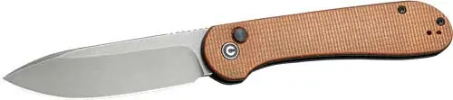 CIVIVI Elementum 3.47" Brown Micarta with Gray Stonewash Finish Knife