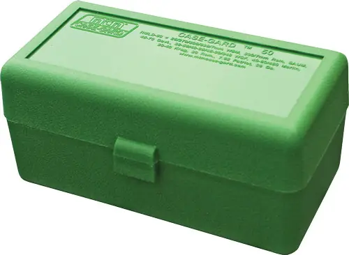 50-Round Flip-Top Green MTM Ammo Box for WSM & 45/70