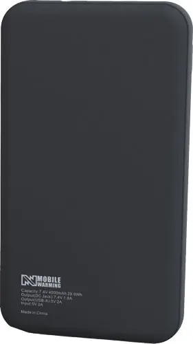 Mobile Warming 7.4V Battery with USB Cable - 4000mAh Capacity