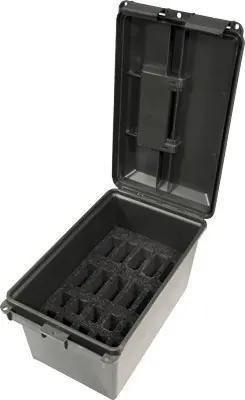 BLACK HOLDS AR-15/DS HANDGUN MTM TACTICAL MAGAZINE STORAGE CAN