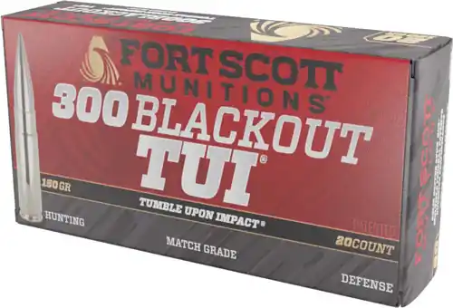 Fort Scott 300 AAC 150GR TUI Solid Copper 20 Rounds 25 Box/Case