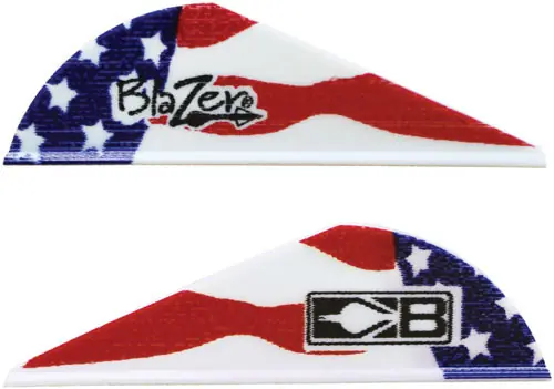 100 Pack Bohning Blazer Vanes - 2" American Flag Design