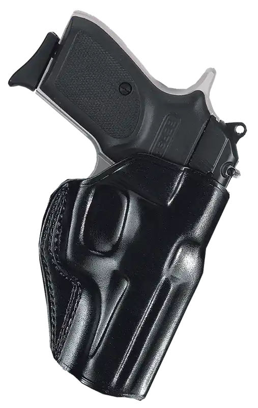Galco SG600B Stinger OWB Black Leather Holster for Sig P365/P365 SAS/Glock 42 with Belt Loop Mount - Right Handed