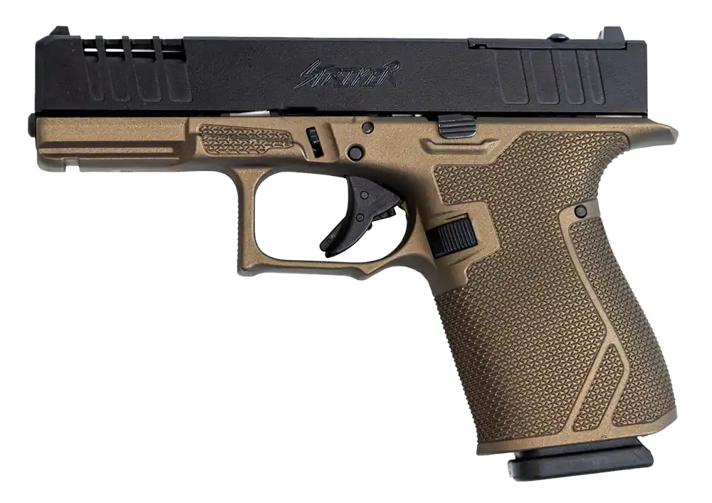 GL19BRZ Striker Compact 9mm Pistol: Black Nitride Barrel, Bronze Cerakote Frame, 15+1 Capacity