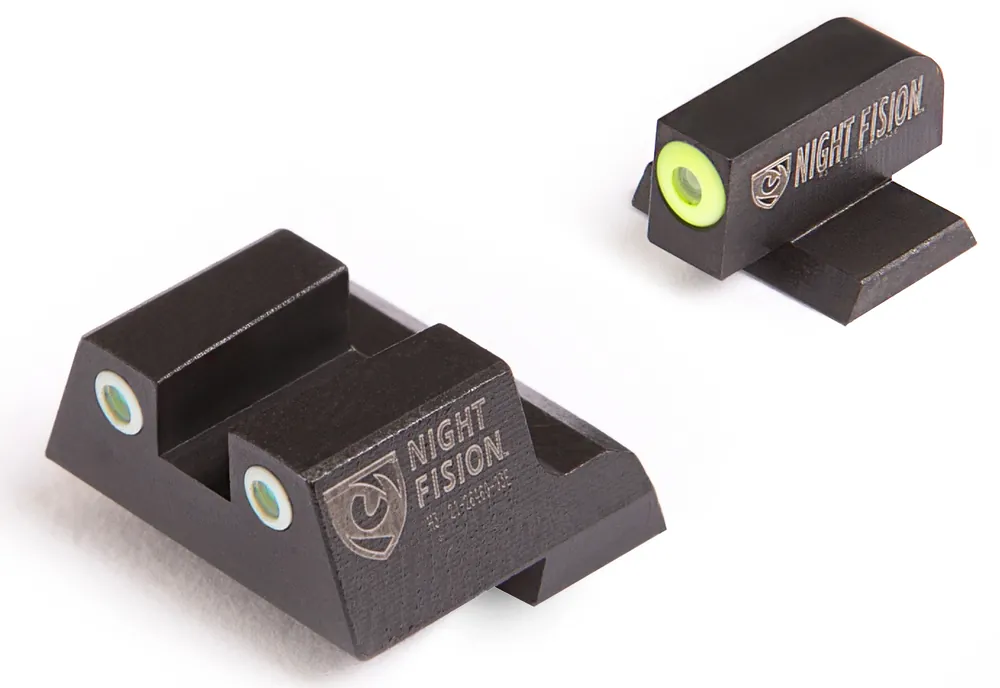 Canik TP9SF/TP9SF Elite Night Fision Tritium Night Sights - Green/Yellow Front, Green/White Rear