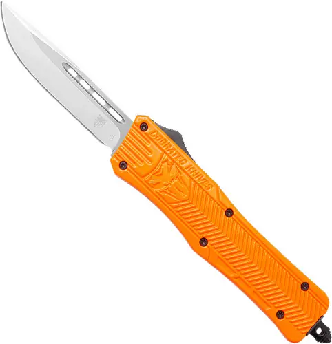 CobraTec Medium CTK-1 OTF Knife with 3" Drop Point Blade - Orange