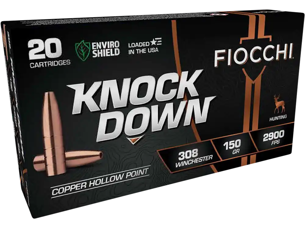 Fiocchi 308CHB Knock Down Enviro Shield 308Win 150gr HP 20/Box 10/Case