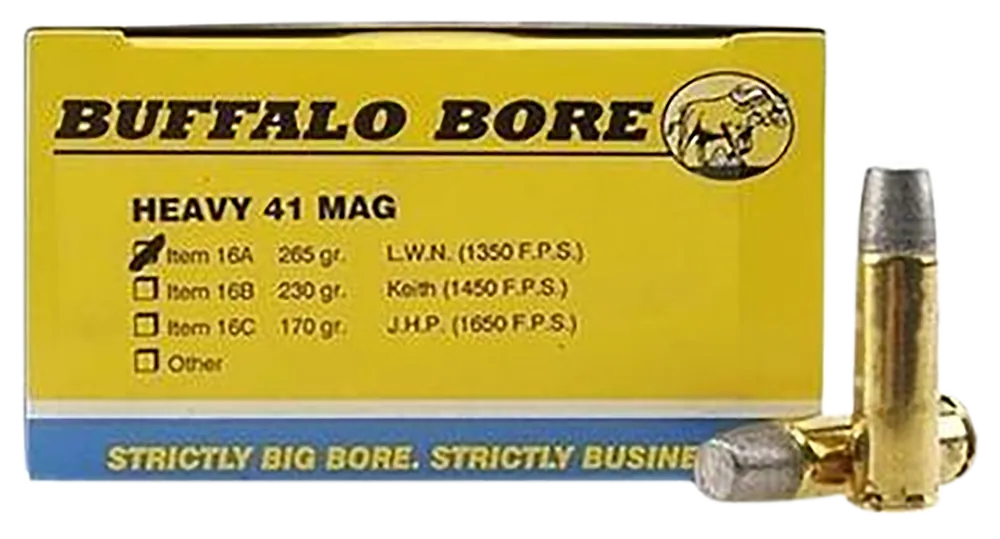 Buffalo Bore 41 Rem Mag 265gr Hard Cast Lead Ammo - 20 Rounds