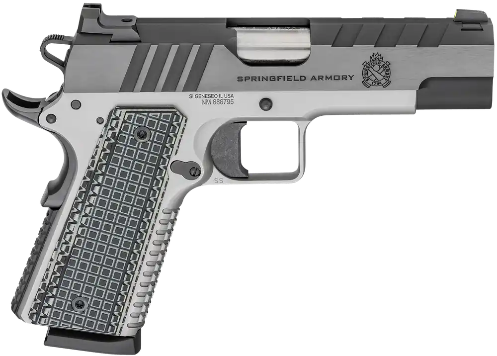 Springfield Armory 1911 Emissary .45 ACP Pistol with Stainless Frame and Blued Slide