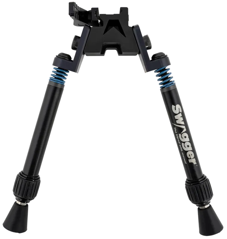 Swagger SFR10 Flex to Rigid QD Bipod, Black, Picatinny, 6-10.5" Adjustment