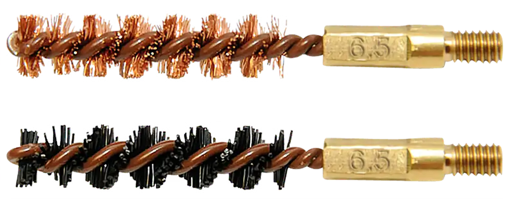 Otis Bore Brush Set for 6.5mm/.264/.260 Caliber with 8-32" Thread, Bronze/Nylon, 2-Pack
