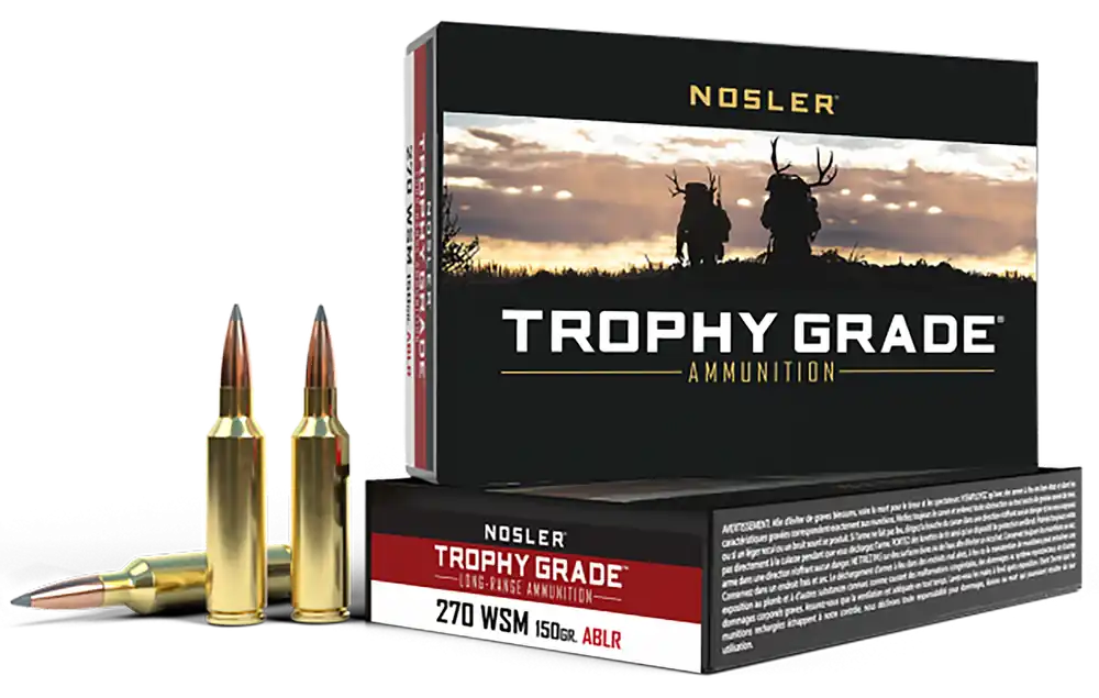 Nosler Trophy Grade Long-Range 270WSM 150gr AccuBond Spitzer 20/Box