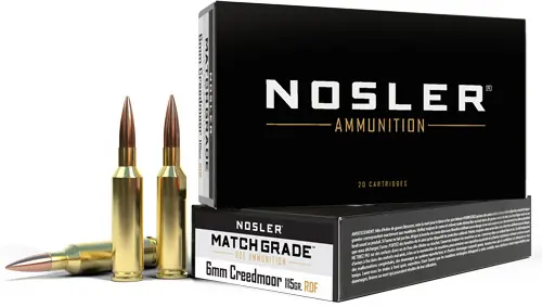 Nosler Match 6mm Creedmoor 115gr HPBT - 20 Rounds per Box, 10 Boxes per Case