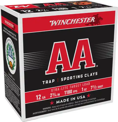 Winchester AA 12GA 2.75" 1oz #7.5 1180FPS 250rd Case Lot