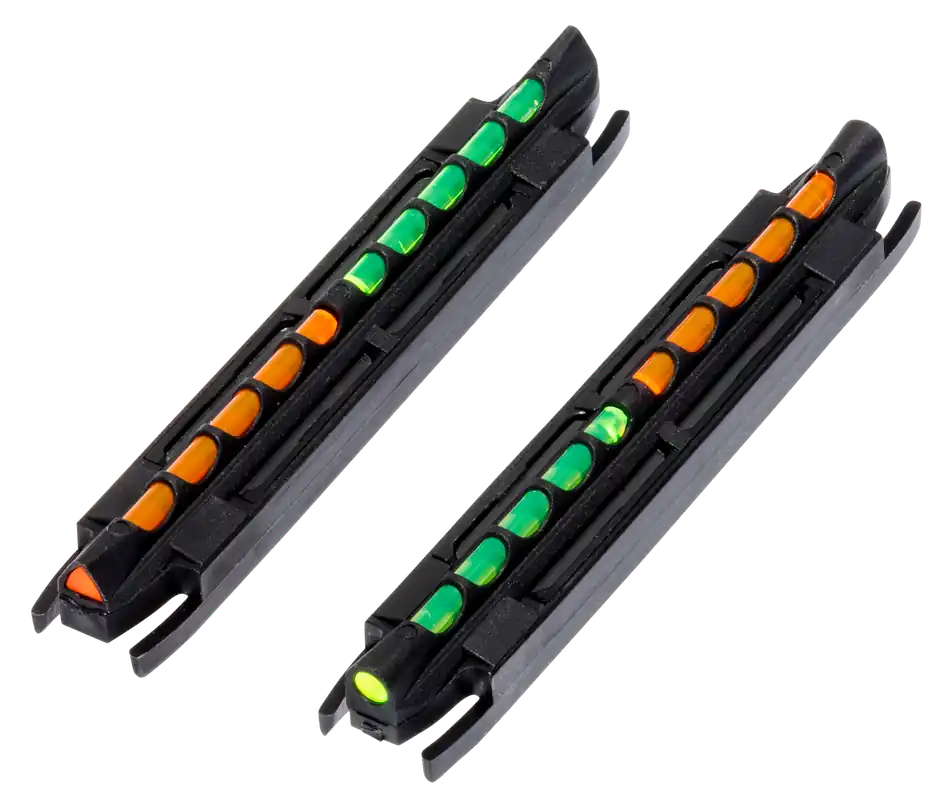 HiViz TO300 Dual-Color Magnetic Front Sight - Black with Green/Orange Fiber Optic