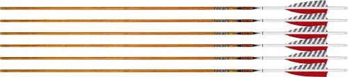 Easton Arrow 6.5 Carbon Legacy with 4" Feather Left Helical, 400 Spine, 6 Pack