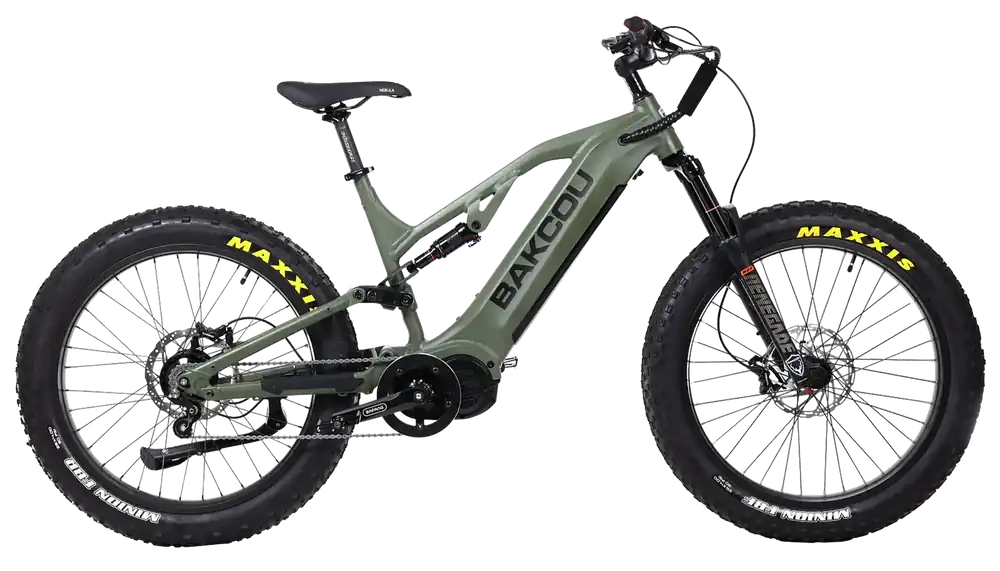 Bakcou Scout Jager E-Bike: Matte Army Green, 19" Frame, Rohloff E-14 Hub, Bafang Ultra Motor