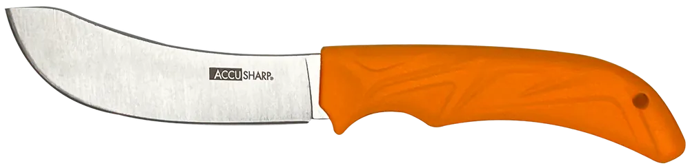 AccuSharp 732C 4" Stainless Steel Butcher Knife with Blaze Orange Anti-Slip Handle