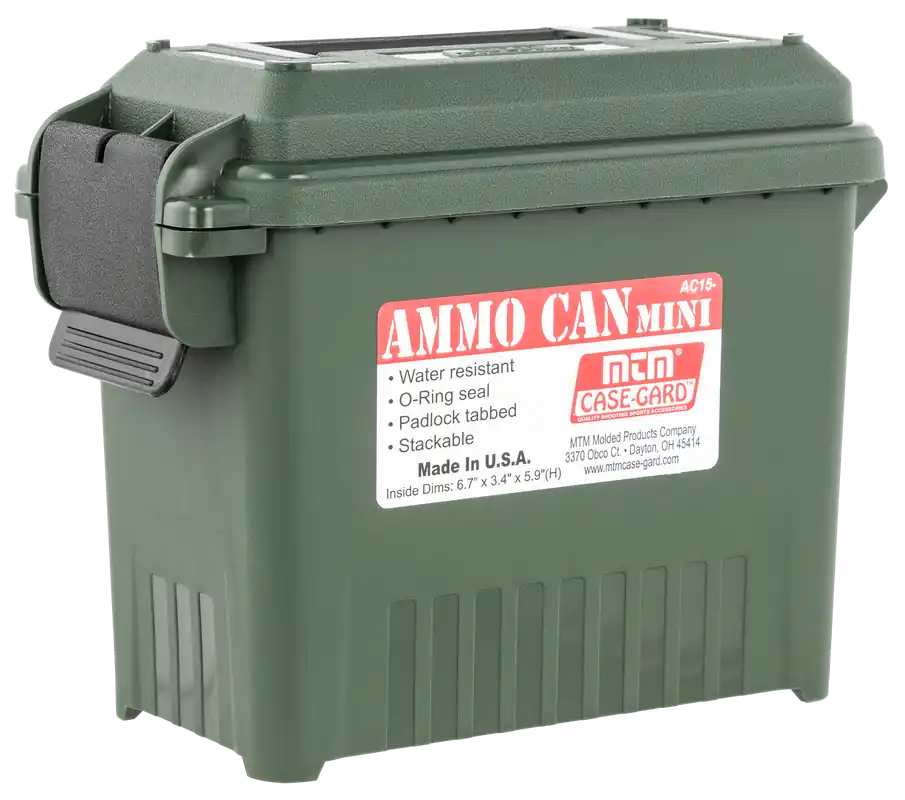 MTM Case-Gard AC1511 Mini Ammo Can - Multi-Caliber, Forest Green Polypropylene
