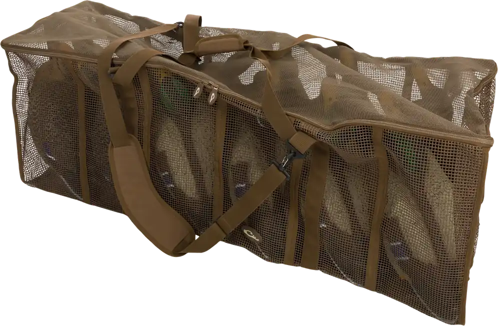 Drake Waterfowl 12-Slot Duck Decoy Floater Bag - Brown Vinyl-Coated Mesh